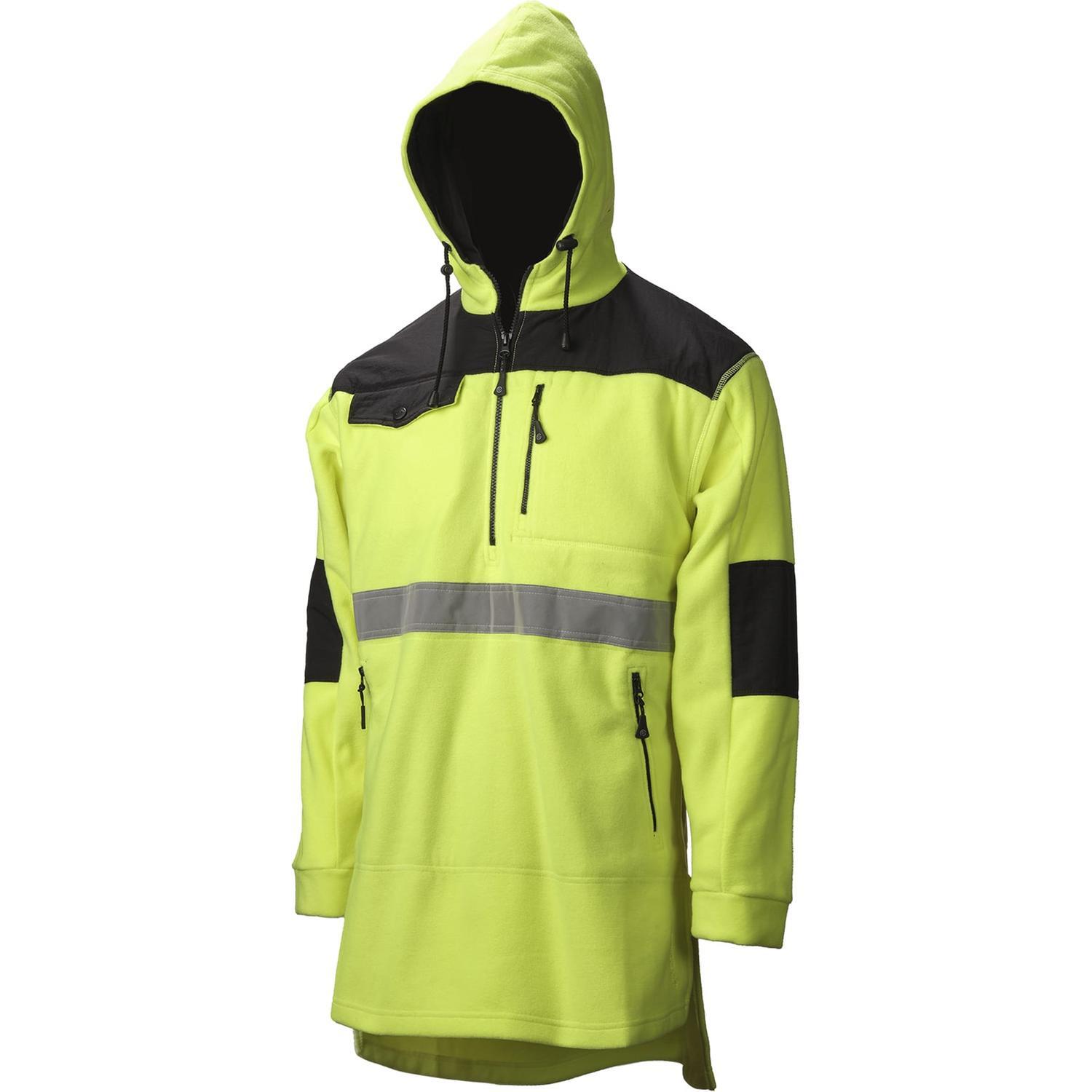 Hi-Viz Fleece Bushshirt 2X Lime/Black