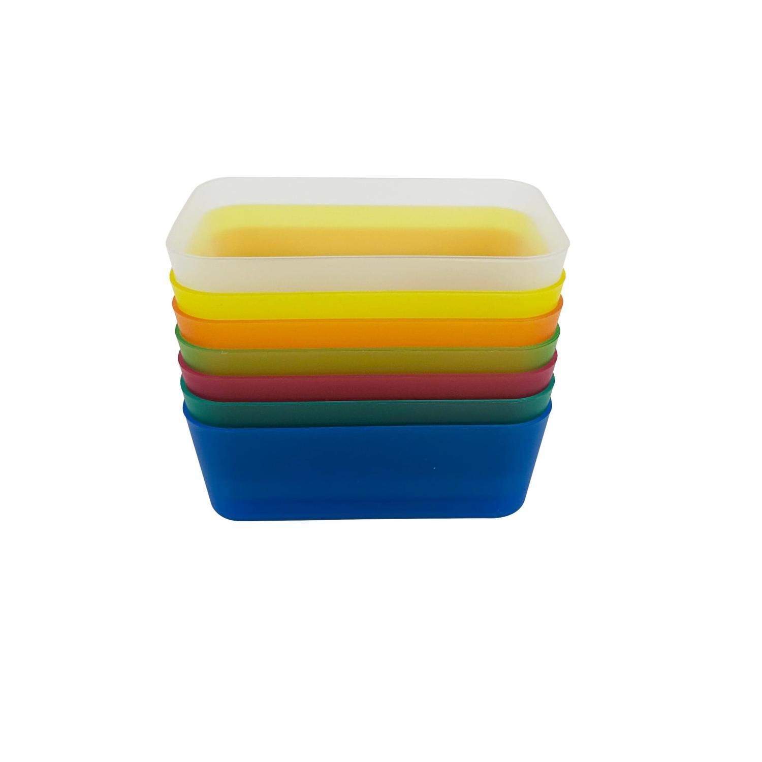Rainbow Organisers 12X8X4.5cm 7 pack