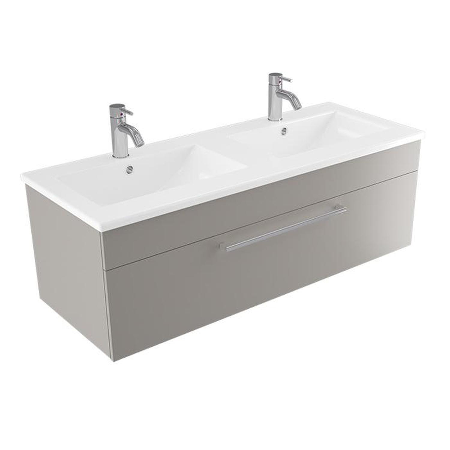 Calais Wall Vanity 1200mm Grey