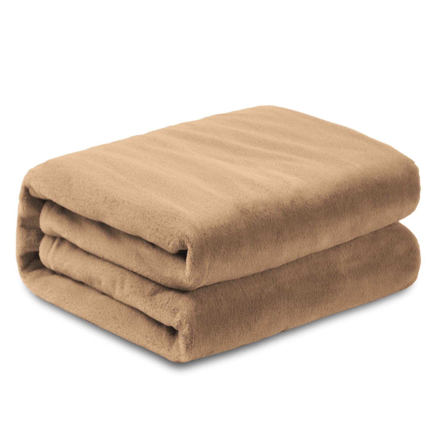 Electric Throw 160 x 120cm Toasted Almond