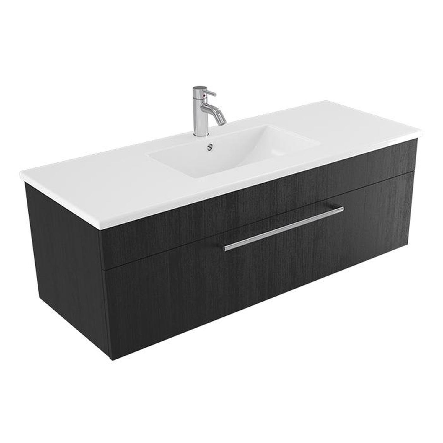 Calais Wall Vanity 1200mm Black
