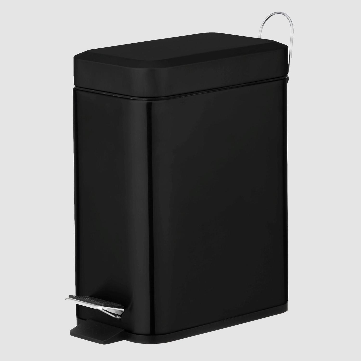 Pedal Bin 5 litre Rectangle Black
