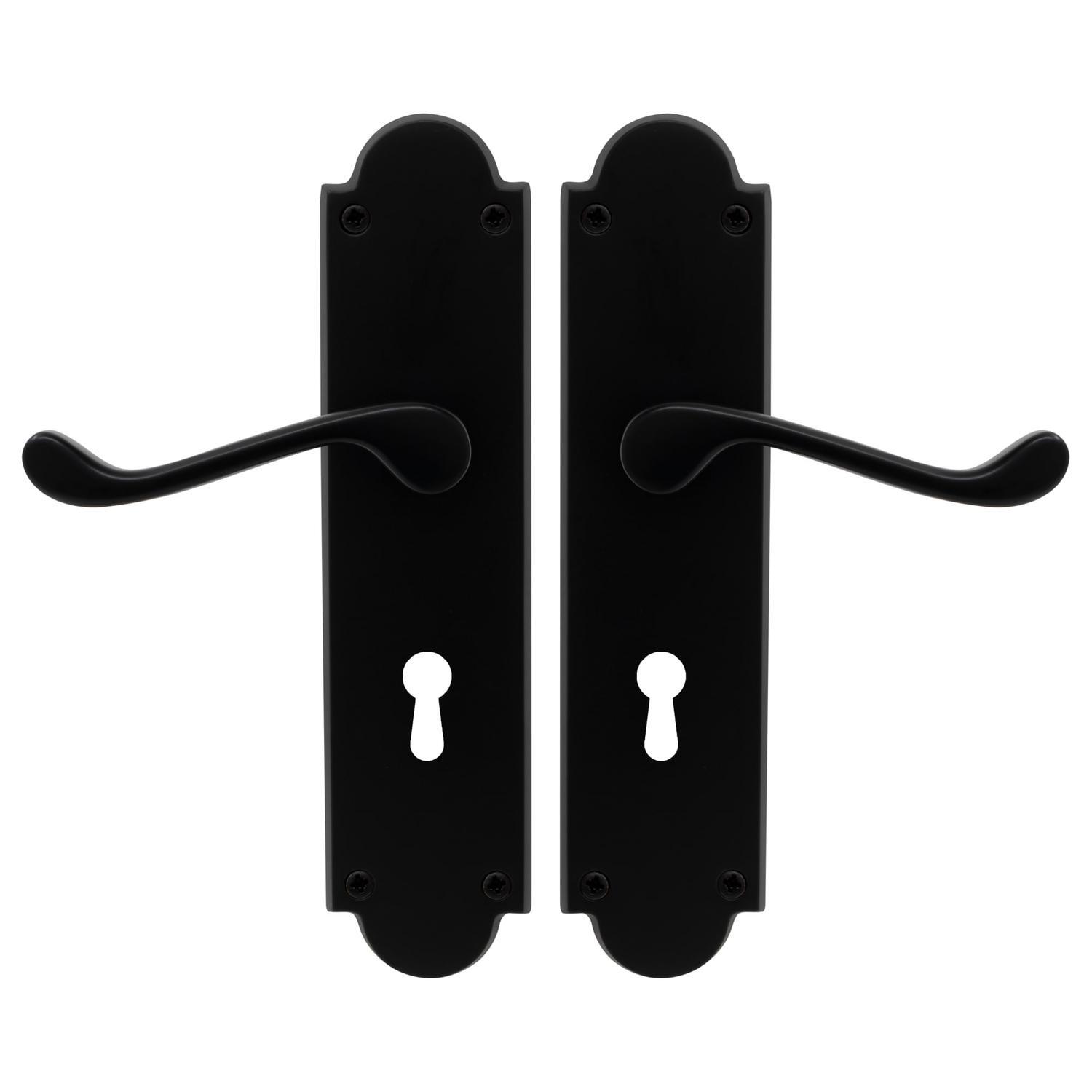 York Victorian Longplate Standard Keyhole Matte Black