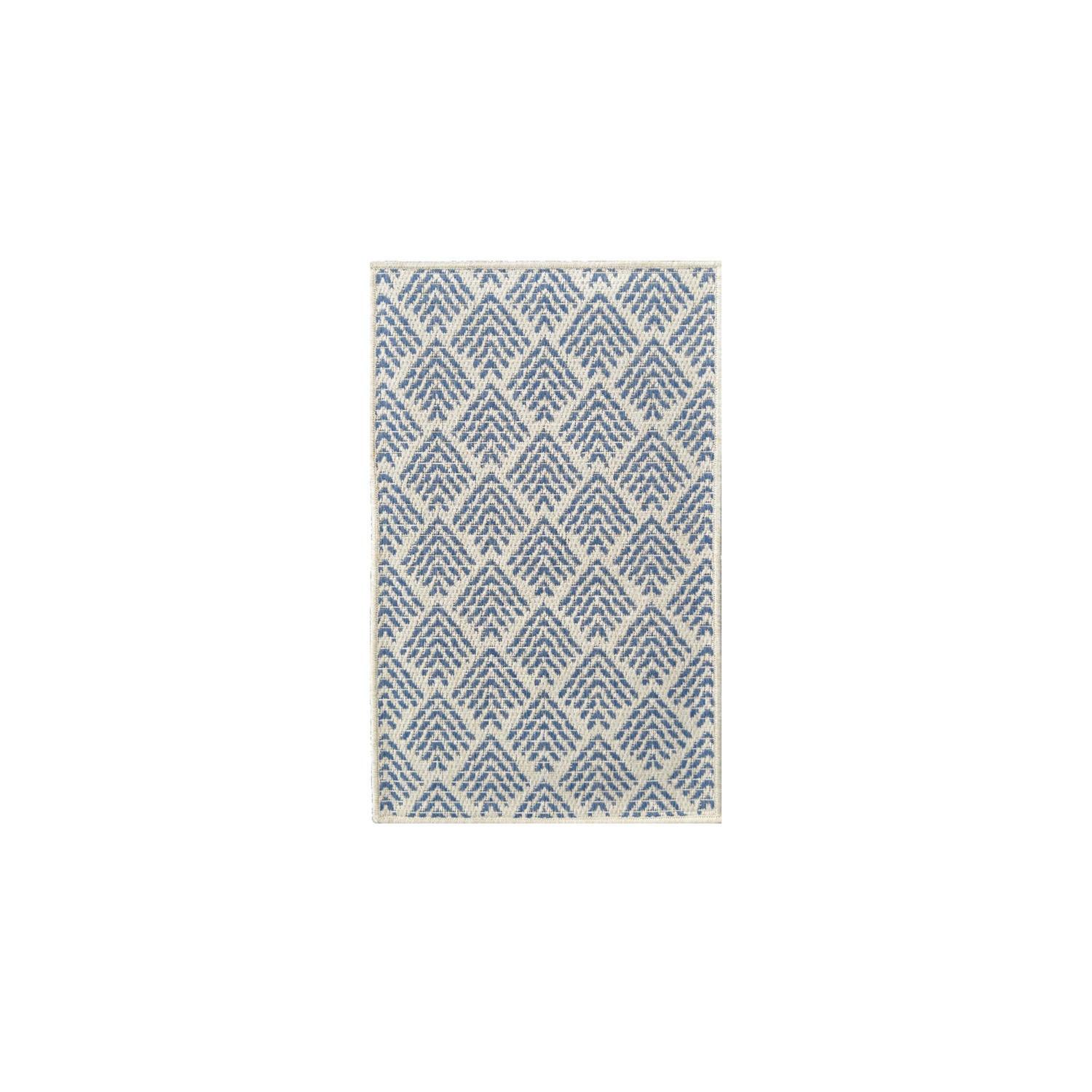 Matakana 50x80 Geometric Blue Outdoor Mat