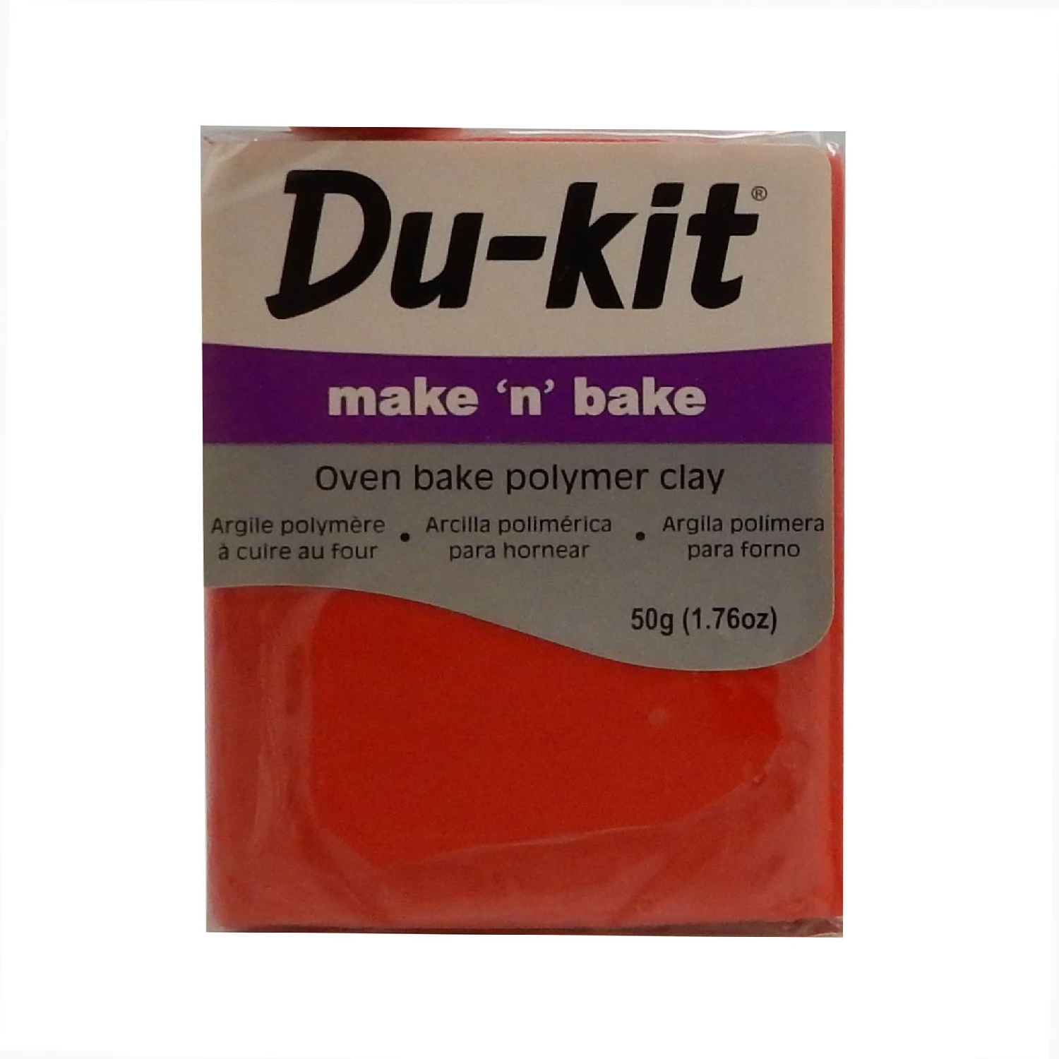 Oven Bake Polmer Clay 50 g Scarlet