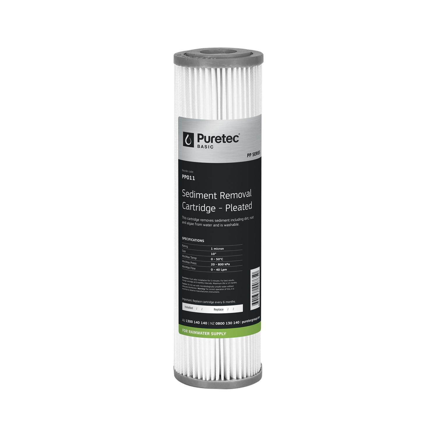 Pleated PL011 Water Filter Cartridge 10 inch White