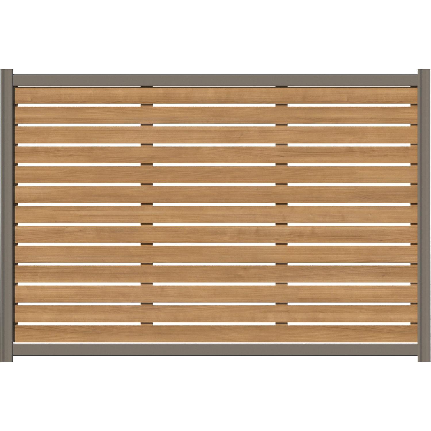 SlatWall Timber Fence Panel H: 1200mm x W: 2380mm Slate Grey