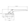 Window Handle Locking Wedgeless Left-Hand Sub Fix 107mm Black