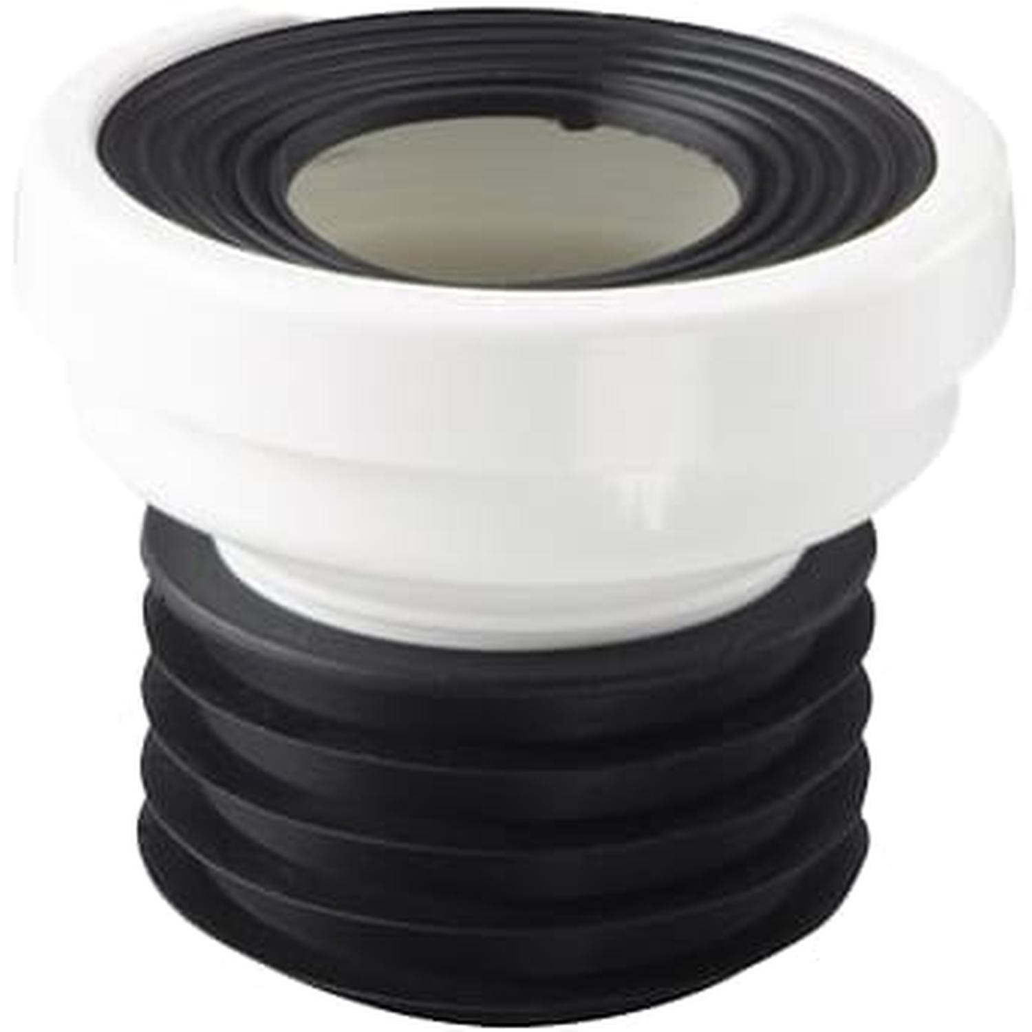 Flexi Fin Pan Connector Straight 100mm Black/White