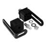 Aluminium Batten Driveway Gate Gudgeon Hinge Pack H: 140mm, W: 50mm,  D: 63mm Black