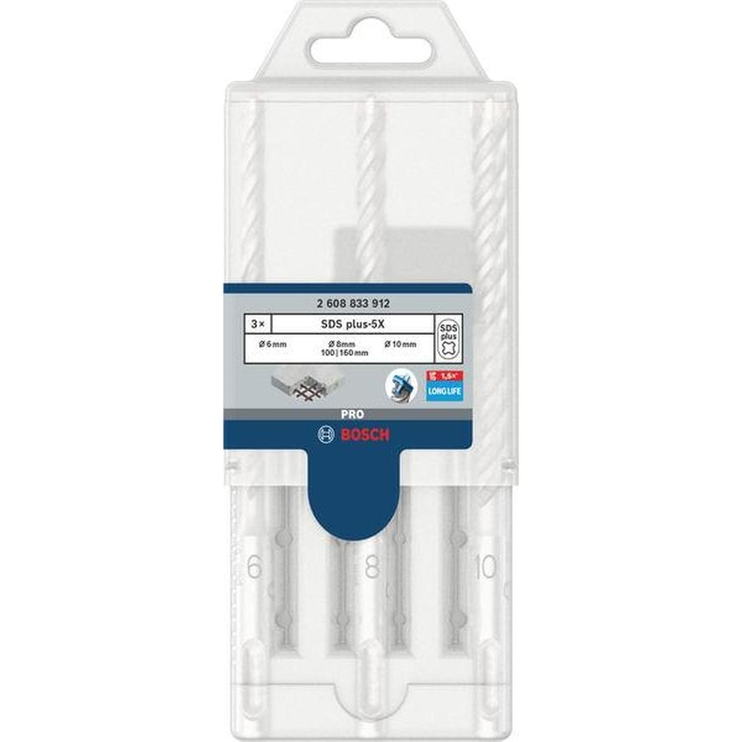 SDS Plus-5X 3PC Set 6-10mm x 100mm