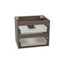 Wall Hung Vanity Cabinet 2 Drawer 600mm Charred Walnut