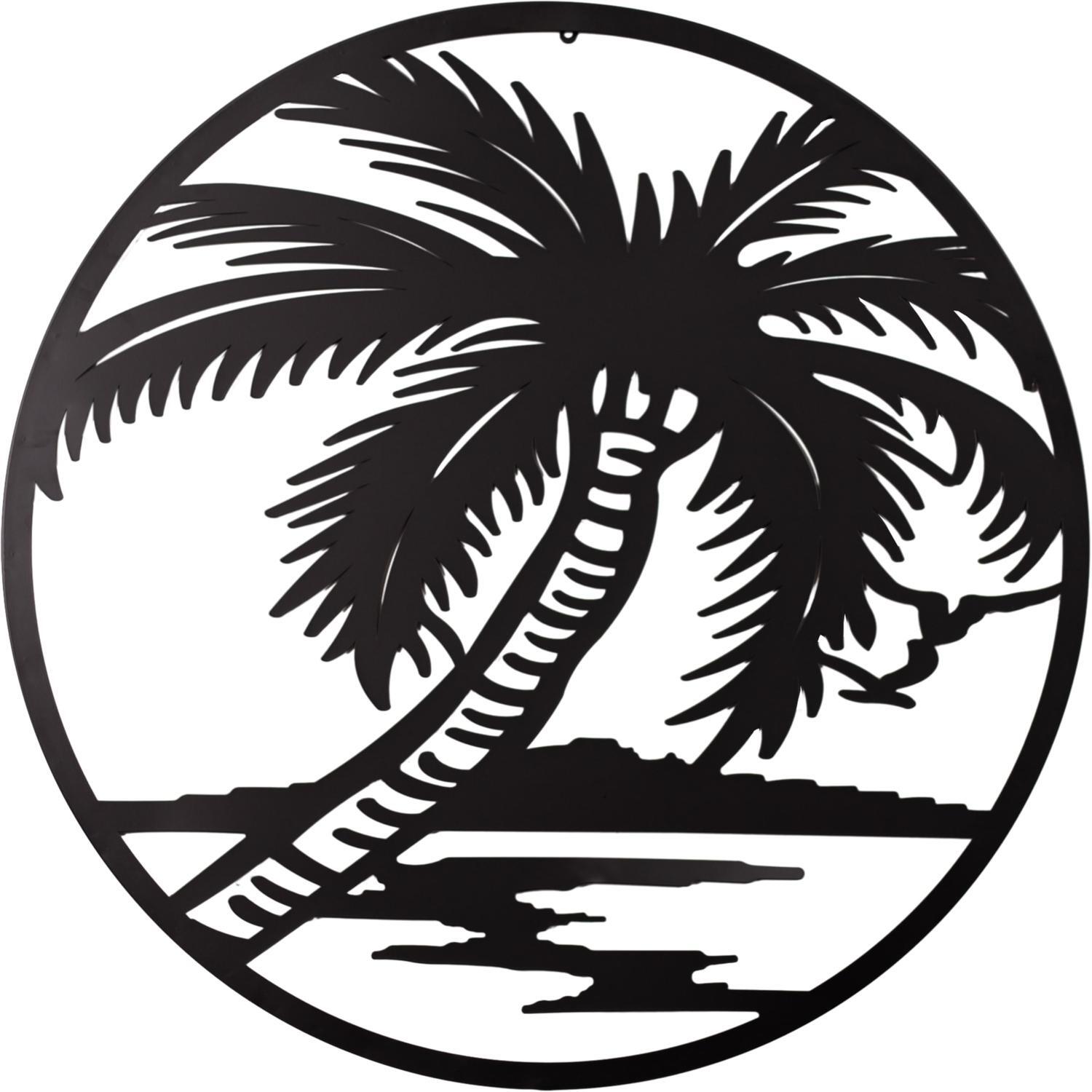 Wall Art Palm in Circle