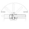 Window Handle Venting Right-Hand Face Fix  87mm Black