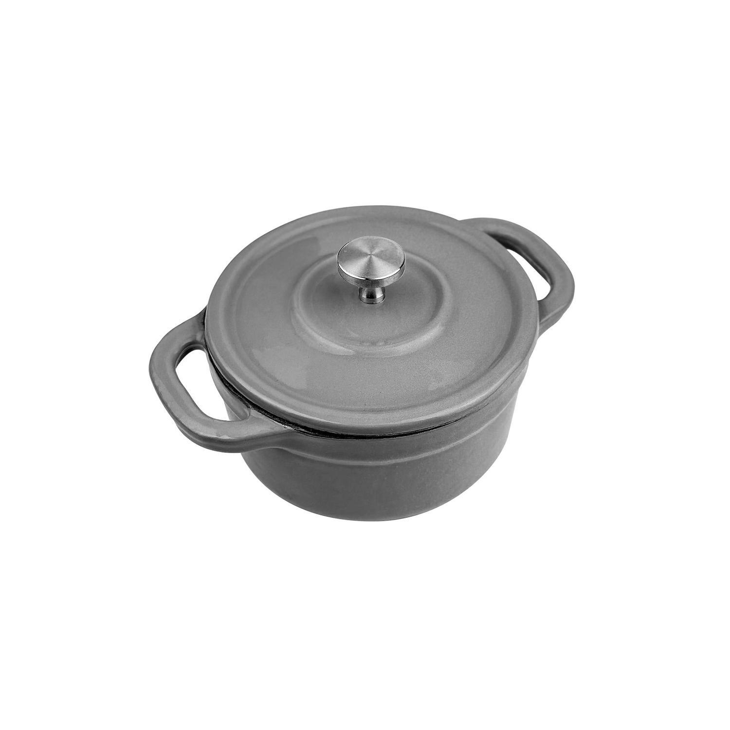 Casserole Dish Cast Iron 100mm Slate Grey