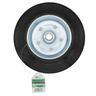 Rubber Tyred Steel Centered Wheel 200mm Black