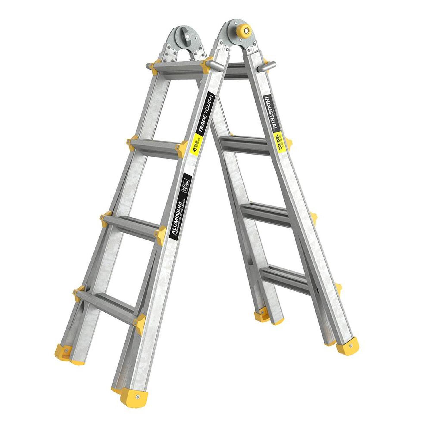 All-In-One Telescopic Ladder 4 Step 150kg Aluminium