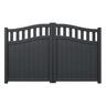 Valla Series Arch Driveway Gate H:1800mm x W:1500mm Black