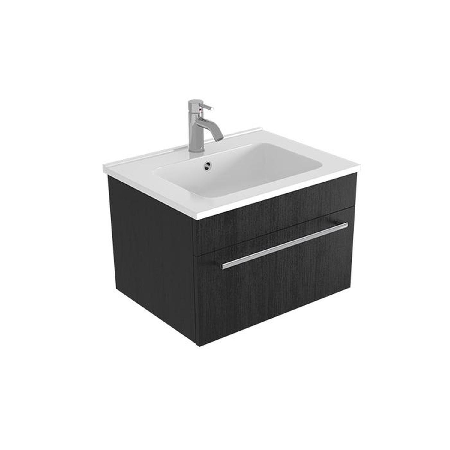 Wall Vanity 600mm Black