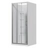 Urban Alcove Panel Stacker Corner Mould Acrylic Shower 900 x 900 x 2015mm Chrome