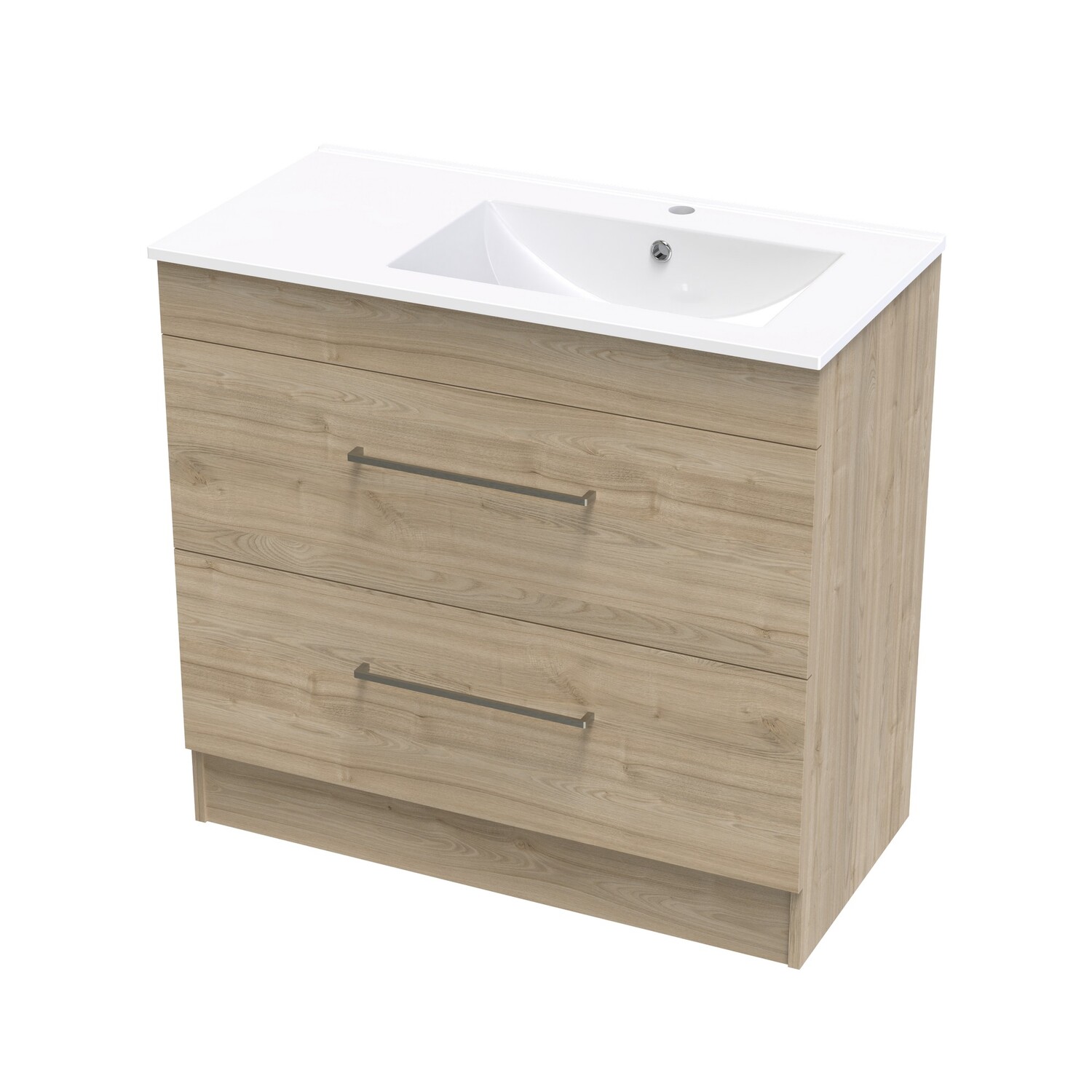 Cashmere Valley 900 Right Hand Bowl Double Drawer Floor Colour