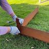 Corten Steel Landscape Edging Corner Peg 400mm Rust