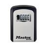 Wall Mount Key Safe H: 18.5cm, W: 13.5cm, L: 5.3cm Black and Silver