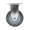 Rubber Fixed Castor  75mm Grey