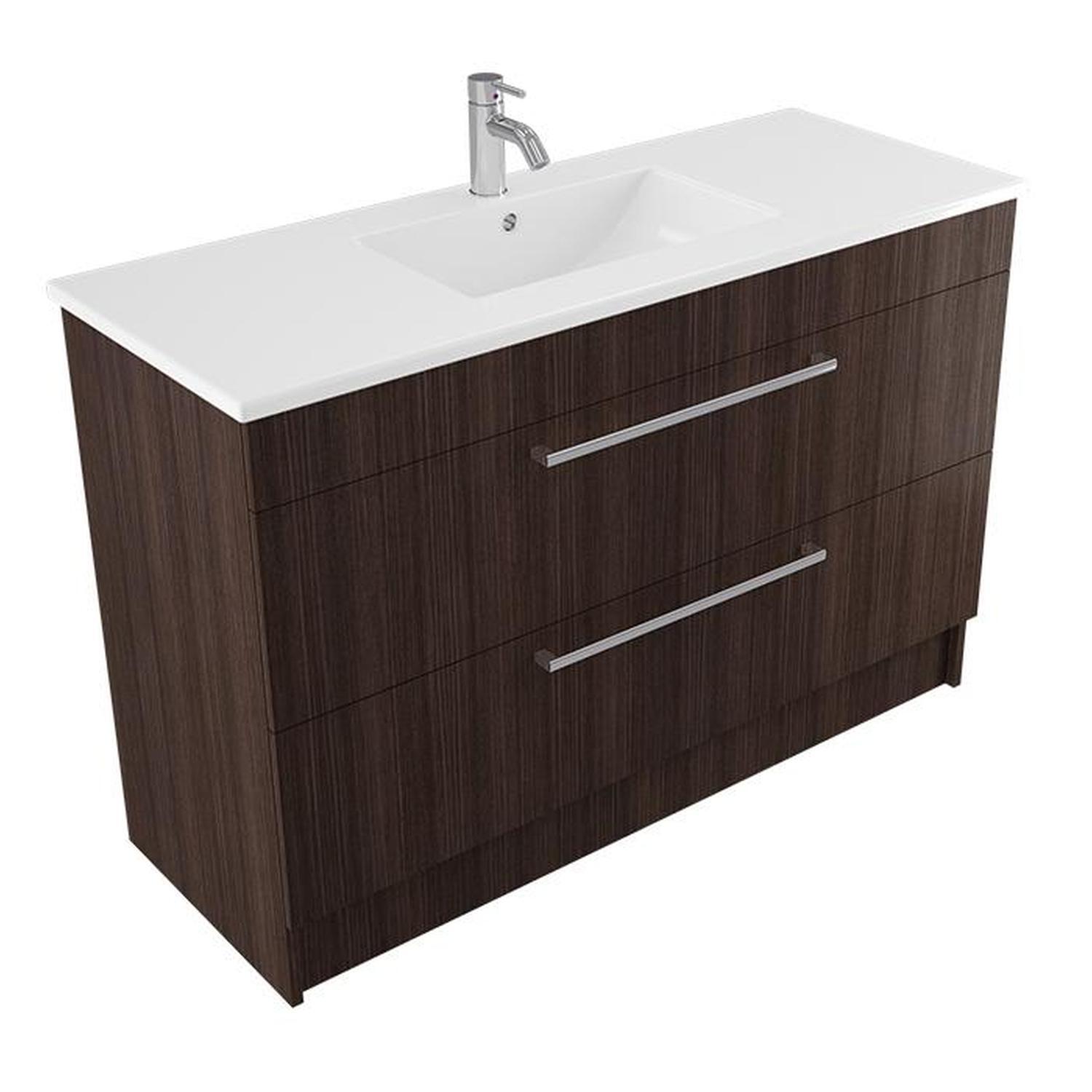 Calais Floor Vanity 1200mm Charred Oak