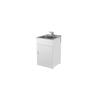 Single Cupboard Laundry Tub 555mm White