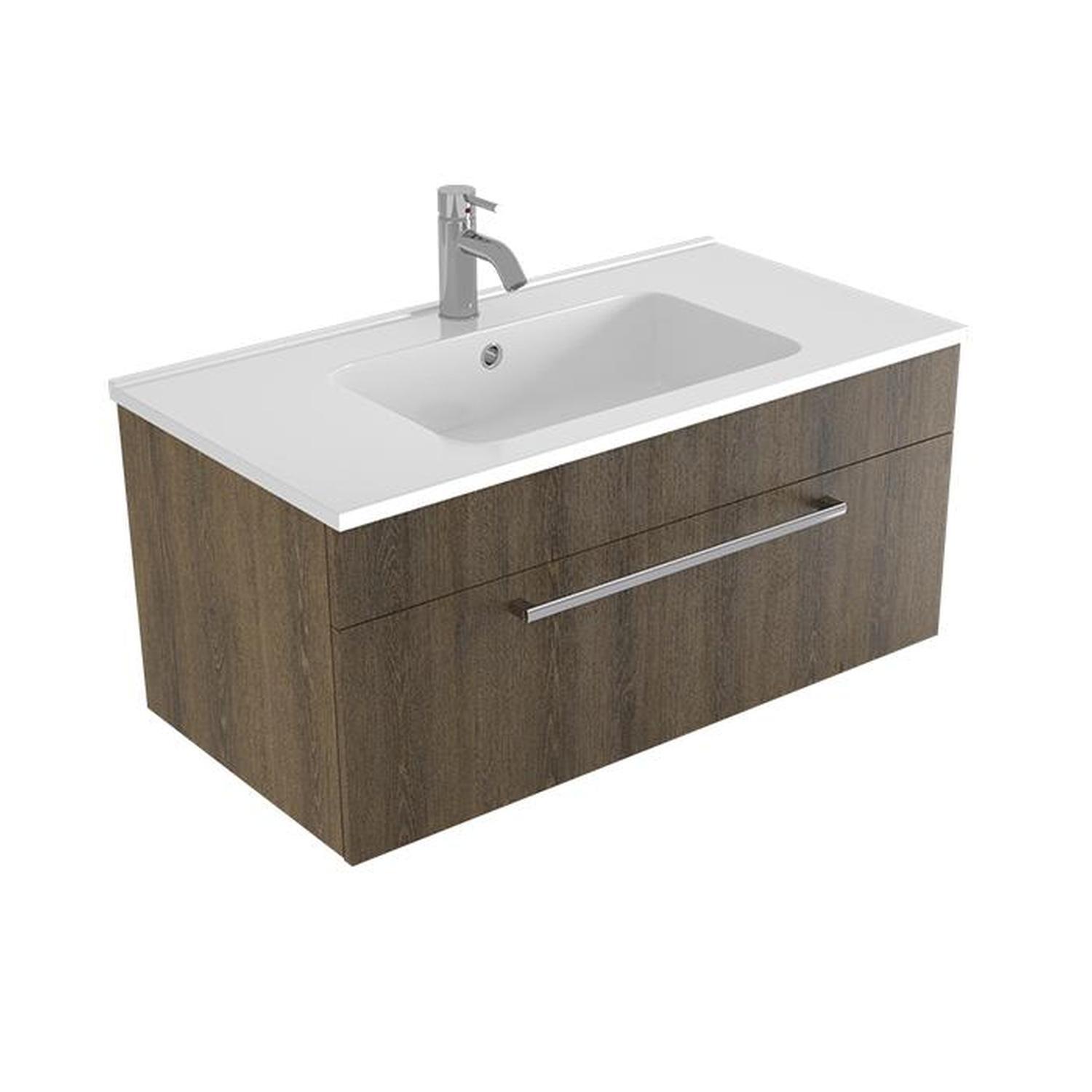 Wall Vanity 900mm Smokey Oak