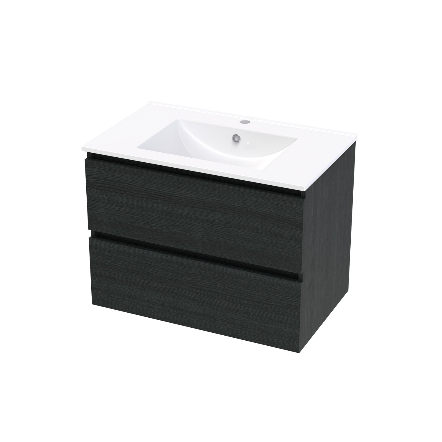 Pacific Rise 750 Double Drawer Wall Charred Oak