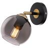 Owl Smoke Glass Shade Wall Lamp  Black