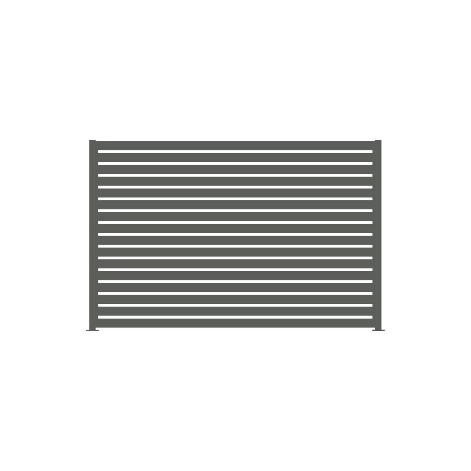 Fence Panel W: 2350mm H: 1800mm Slate Grey