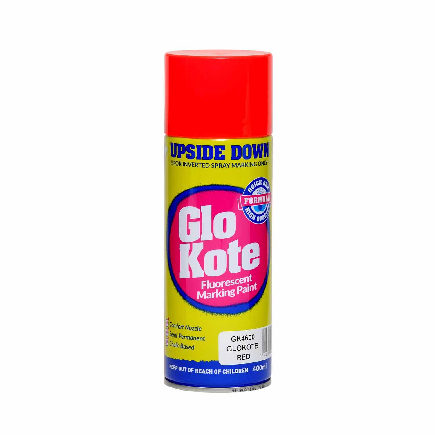 Upside Down Fluorescent Marking Spray Paint 400 ml Red