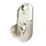 Wardrobe Rail End Support 30 x 15mm Nickel Plated 2 Pack