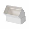 Rectangular Rectangular Downpipe 45 Degrees Socket Bend 100 x 50mm White