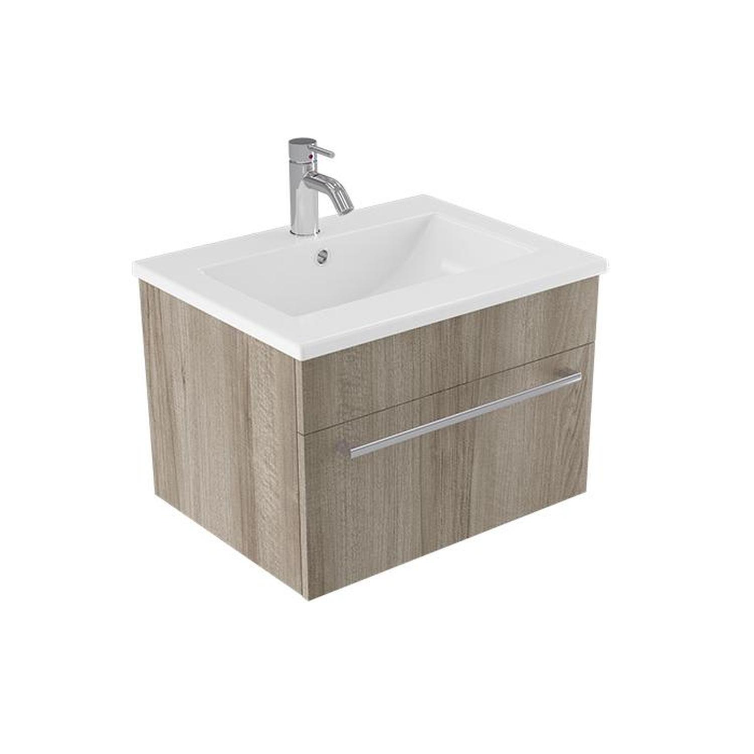 Calais Wall Vanity 600mm Ashen Walnut