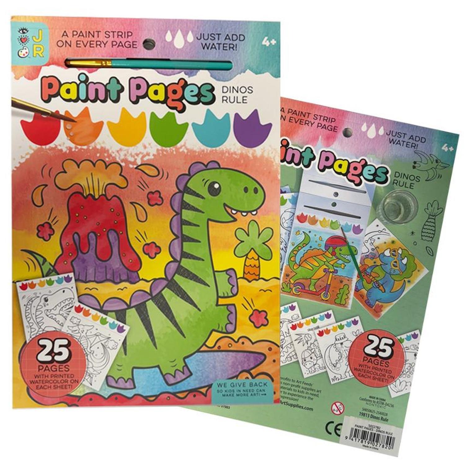 Art On The Go - Paint Pages Dino Rule