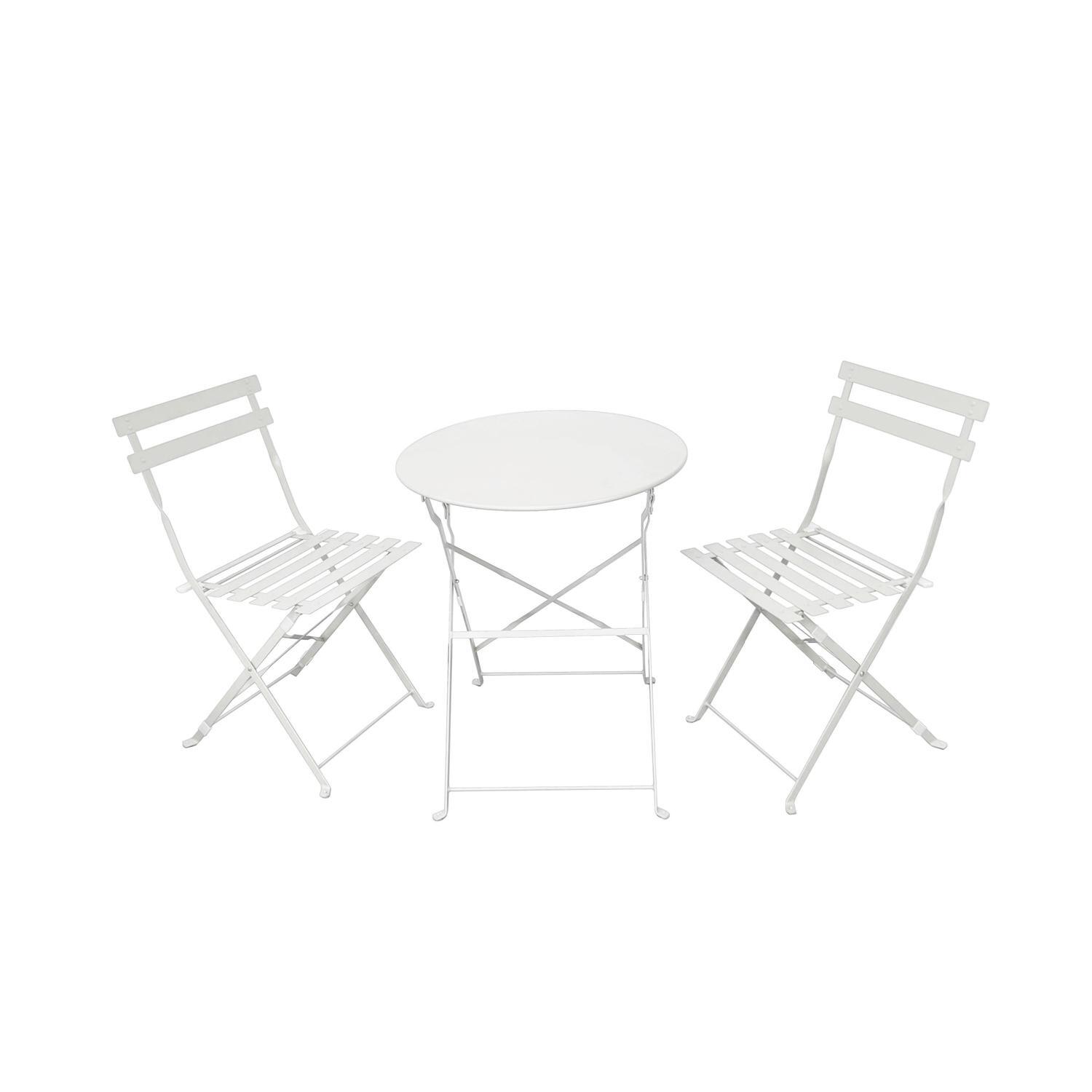 Aspen Outdoor 3 Piece Café Setting White