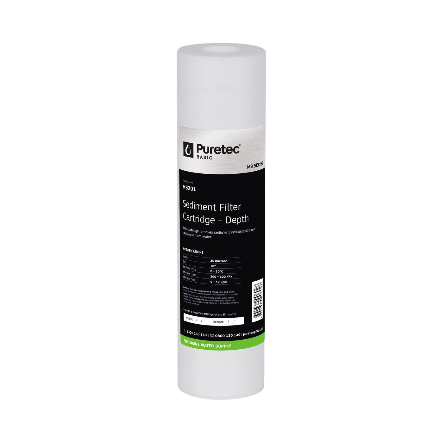 Sediment MB201 Water Filter Cartridge 10 inch White