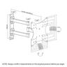 482-1066mm (19-42” inch) Full Motion TV Mount