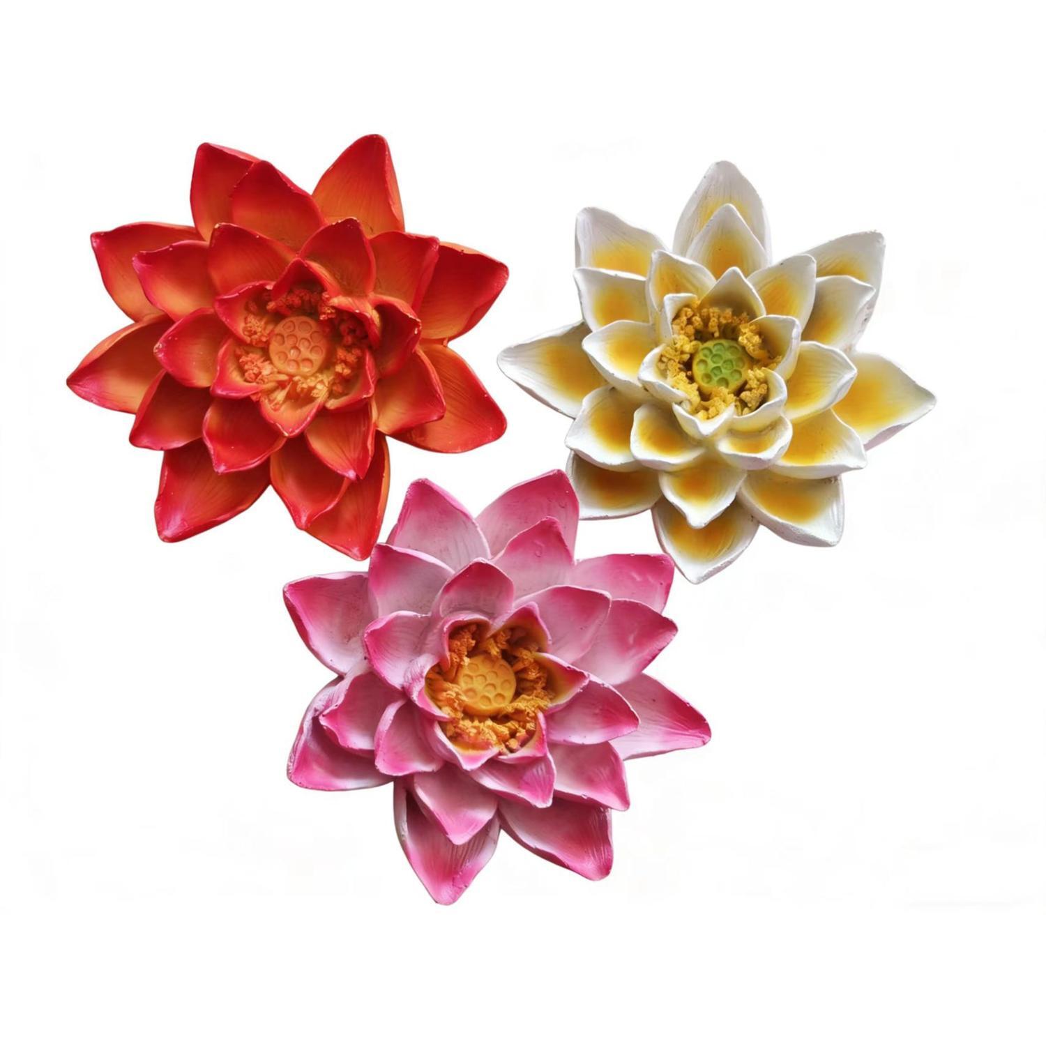 Polyresin Floating Water Lily  Assorted