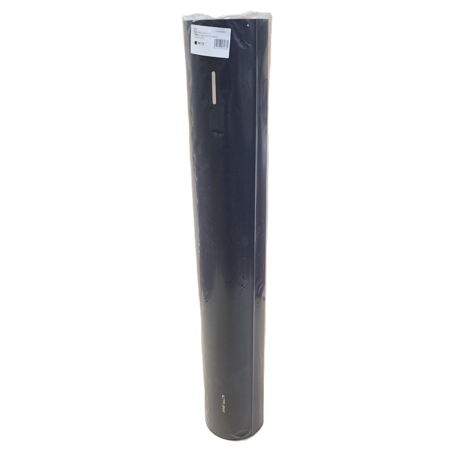 Flue Shield Including Brackets 1200mm Metallic Black