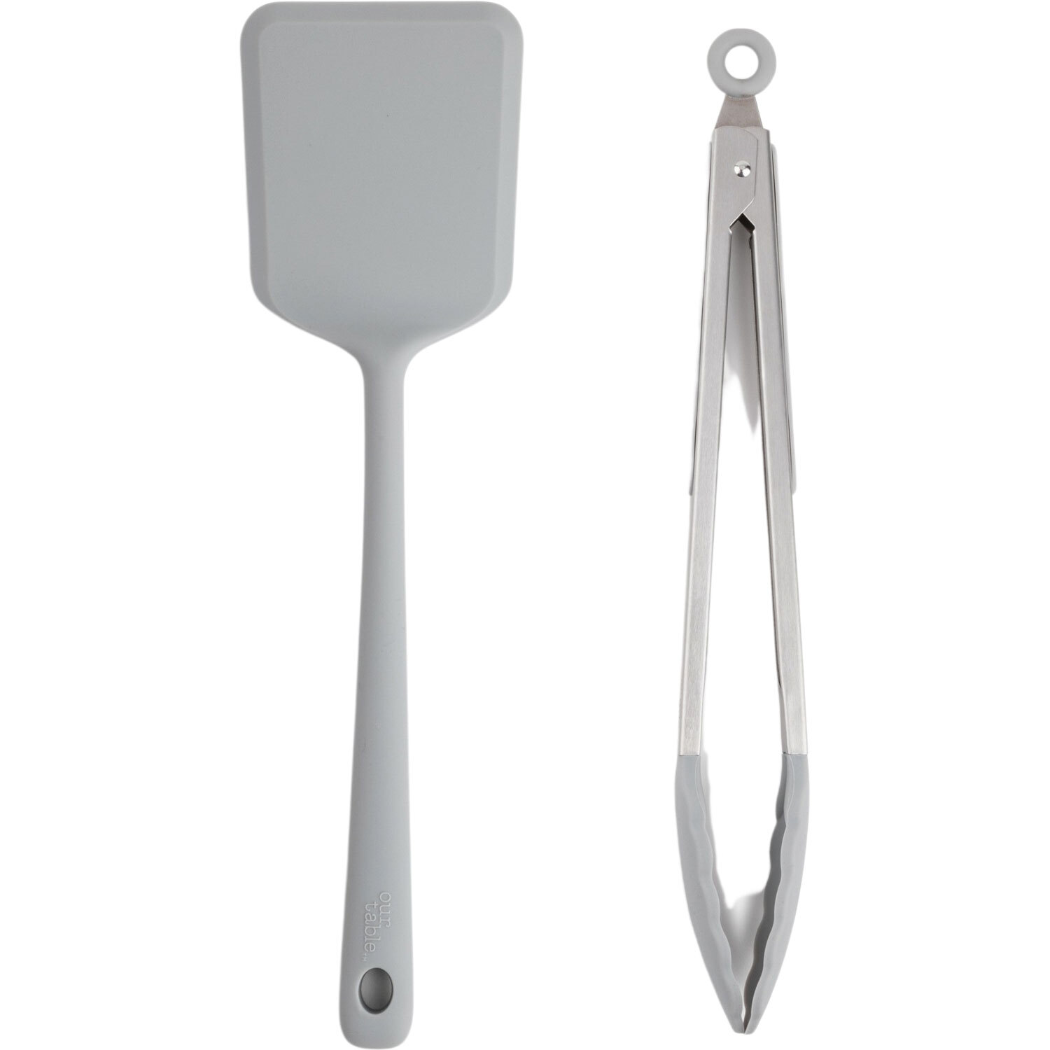 Mini Solid Turner and Tong 2 Piece Set 2 Piece Gray