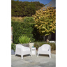 Café and Sun Outdoor Relaxing Resin Tub Chair  White