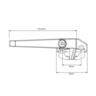 Window Handle Locking Wedgeless Left-Hand Face Fix 107mm Black