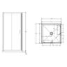 2 Sided Slider Side Mould Acrylic Shower 1000 x 1000 x 2015mm Black
