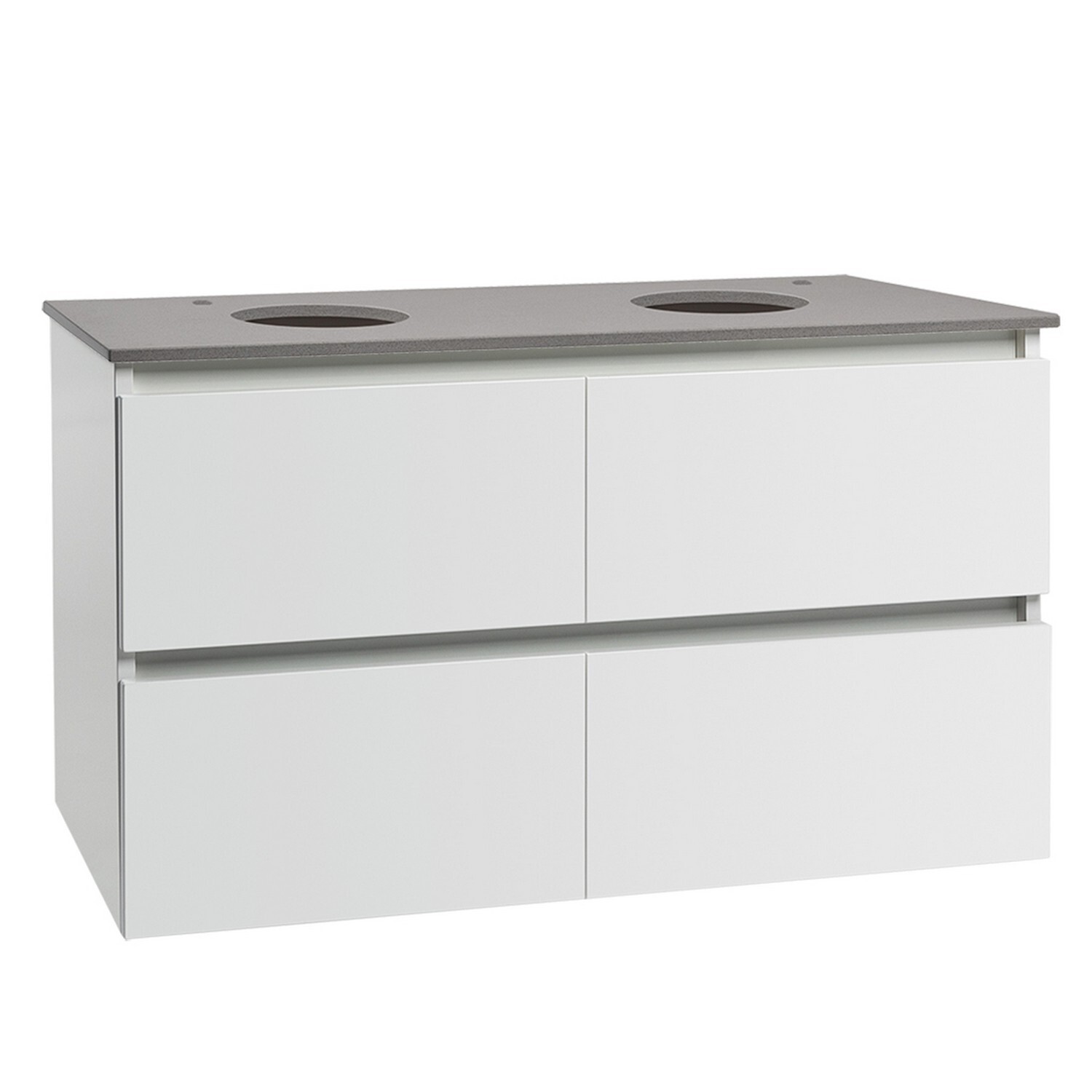 Valencia Wall Hung Double Bowl 4 Drawers