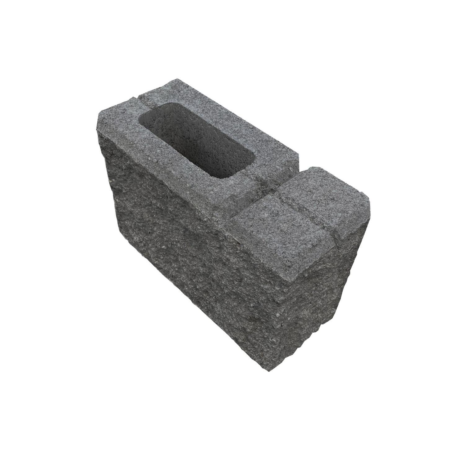 Retaining Wall Block H: 200mm, L: 340mm, D: 145mm Charcoal